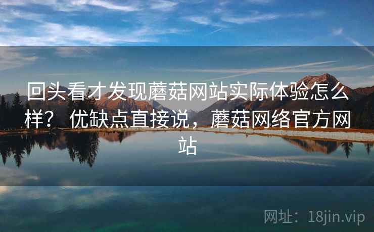 回头看才发现蘑菇网站实际体验怎么样？ 优缺点直接说，蘑菇网络官方网站
