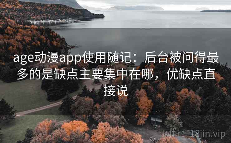 age动漫app使用随记：后台被问得最多的是缺点主要集中在哪，优缺点直接说